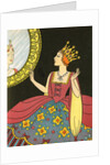Snow White's stepmother looking into magic mirror by Anonymous