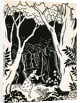 Snow White fleeing from the Evil Queen by Anonymous