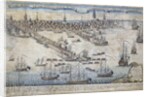 A View of Part of the Town of Boston in New England and British Ships of War by Anonymous
