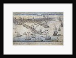 A View of Part of the Town of Boston in New England and British Ships of War by Anonymous