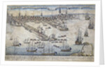 A View of Part of the Town of Boston in New England and British Ships of War by Anonymous