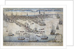 A View of Part of the Town of Boston in New England and British Ships of War by Anonymous