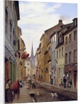 Locals on a Town Street by Eduard Gaertner