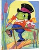 Frog holding bouquet by Anonymous
