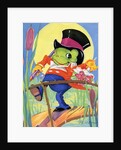Frog holding bouquet by Anonymous