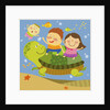 The image of children playing with sea creature by Anonymous