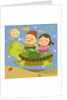 The image of children playing with sea creature by Anonymous