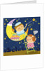 The image of children playing with moon and star by Anonymous