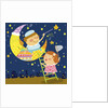 The image of children playing with moon and star by Anonymous