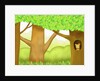 The image of squirrel in the trunk of tree by Anonymous