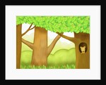 The image of squirrel in the trunk of tree by Anonymous