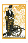 Abraham Lincoln and Civil War scene by Anonymous
