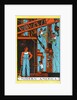 Muscular laborers constructing bridge by Anonymous