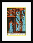 Muscular laborers constructing bridge by Anonymous
