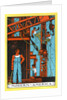 Muscular laborers constructing bridge by Anonymous