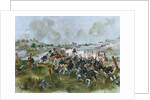 Teddy Roosevelt and the Rough Riders at the Battle of San Juan Hill by Anonymous