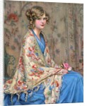 Portrait of a young woman in shawl by Anonymous