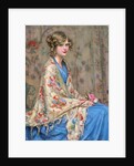 Portrait of a young woman in shawl by Anonymous