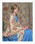 Portrait of a young woman in shawl by Anonymous