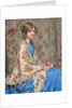 Portrait of a young woman in shawl by Anonymous