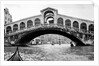 Gondola view of the Rialto Bridge in Venice, Italy, ca. 1912. by Anonymous