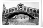 Gondola view of the Rialto Bridge in Venice, Italy, ca. 1912. by Anonymous