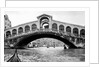Gondola view of the Rialto Bridge in Venice, Italy, ca. 1912. by Anonymous