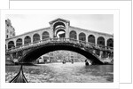 Gondola view of the Rialto Bridge in Venice, Italy, ca. 1912. by Anonymous