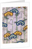 Woodblock print of bamboo and cherry blossoms by Anonymous