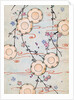 Woodblock print of lanterns in a blooming cherry tree by Anonymous