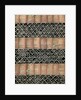 Woodblock print of a bamboo and mesh fence by Anonymous