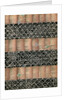 Woodblock print of a bamboo and mesh fence by Anonymous