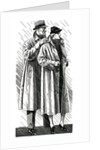 Stylish couple putting on raincoats in the rain by Anonymous