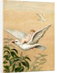 Fairy riding a white dove by Anonymous