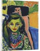 Franzi in Front of a Carved Chair by Ernst Ludwig Kirchner