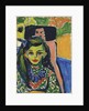 Franzi in Front of a Carved Chair by Ernst Ludwig Kirchner