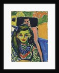 Franzi in Front of a Carved Chair by Ernst Ludwig Kirchner