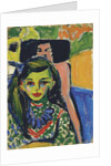 Franzi in Front of a Carved Chair by Ernst Ludwig Kirchner