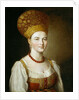 Portrait of a Woman in Traditional Russian Costume by Ivan Petrovich Argunov