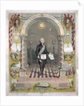 Print of President George Washington dressed as a Freemason by Anonymous