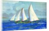 Fishing chooner off the coast of Gloucester by Anonymous