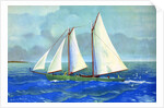 Fishing chooner off the coast of Gloucester by Anonymous