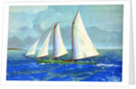 Fishing chooner off the coast of Gloucester by Anonymous