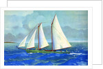 Fishing chooner off the coast of Gloucester by Anonymous