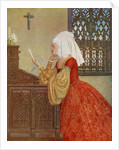Medieval woman of the house in private chambers by Anonymous