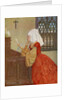 Medieval woman of the house in private chambers by Anonymous