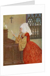 Medieval woman of the house in private chambers by Anonymous