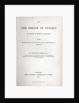 Title page of The Origin of Species by Charles Darwin