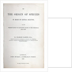 Title page of The Origin of Species by Charles Darwin