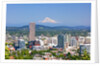 Mt.Hood over Portland skyline from West Hills. Portland Oregon. Pacific Northwest. by Anonymous